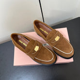 PENNY LOAFERS IN TAWNY BROWN SUEDE