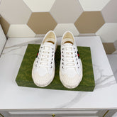 GG JULIO SNEAKER WITH WEB WHITE CANVAS