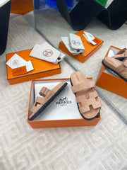 HM CHYPRE SANDALS IN DARK BEIGE SUEDE