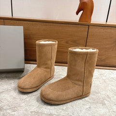 BALENCIAGA 25S ALASKA ANKLE BOOTS IN LIGHT BROWN SUEDE