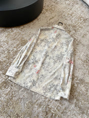CHANEL LONG-SLEEVE PRINTED SHIRT IN SOFT FABRIC