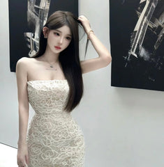 YSL 25S BARE-SHOULDER DRESS STYLE 130