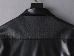 LV BLACK LAMBSKIN SHIRT JACKET 238998