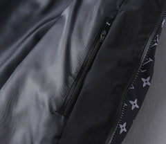 LV HOODED JACKET NAVY BLUE MONOGRAM AND BLACK 239169