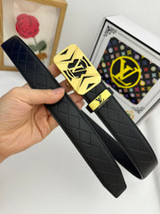 LV 25S BELT 35 MM IN BLACK CALFSKIN 593219