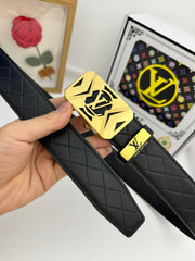 LV 25S BELT 35 MM IN BLACK CALFSKIN 593219