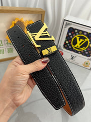 LV 25S BELT 38 MM IN BLACK CALFSKIN 593290