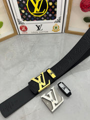 LV 25S BELT 38 MM IN BLACK CALFSKIN 593284