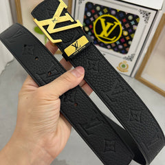 LV 25S BELT 38 MM IN BLACK CALFSKIN 593284
