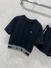 DIOR TRIMMED SHORT-SLEEVE T-SHIRT AND SHORTS SET 275223