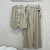 DIOR WIDE-LEG PANTS AND VEST SET 275206