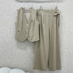 DIOR WIDE-LEG PANTS AND VEST SET 275206