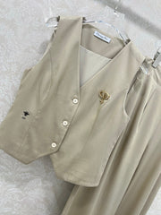 DIOR WIDE-LEG PANTS AND VEST SET 275206