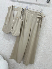 DIOR WIDE-LEG PANTS AND VEST SET 275206