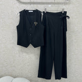 DIOR WIDE-LEG PANTS AND VEST SET 275208