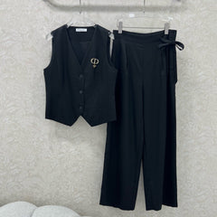 DIOR WIDE-LEG PANTS AND VEST SET 275208