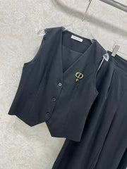 DIOR WIDE-LEG PANTS AND VEST SET 275208