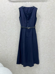 PRADA LONG DRESS WITH ELASTIC WAISTBAND 275254