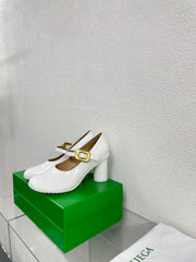 ATOMIC MARY-JANE PUMP 9 CM IN WHITE CALFSKIN