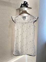PRADA COTTON DRESS WITH LACE MIXED SLEEVES