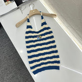 LW 25S HALTER NECK KNIT TOP 265546