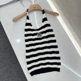 LW 25S HALTER NECK KNIT TOP 265542