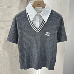 MIU 25S TWO PIECE KNIT JACKET 265538