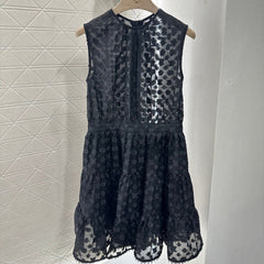 LV 25S SLEEVELESS JACQUARD DRESS 265590