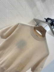 LV CREW NECK TOP WITH EMBROIDERED TEXT 272305