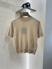 LV CREW NECK TOP WITH EMBROIDERED TEXT 272305