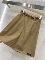 MIUMIU HIGH-WAISTED PLAID BERMUDA SHORTS 276620