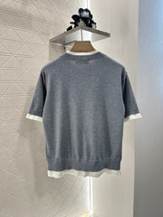 MIUMIU SHORT-SLEEVE KNIT TOP 276490