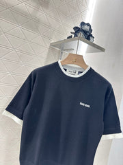 MIUMIU SHORT-SLEEVE KNIT TOP 276589