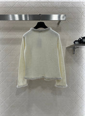 CELINE 25S BEADED KNIT CARDIGAN 0124