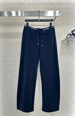 CHANEL 25S WIDE-LEG FLEECE-LINED PANTS 403