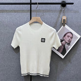 MIUMIU SHORT-SLEEVE KNIT TOP STYLE 283