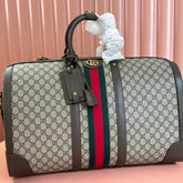 SAVOY LARGE DUFFLE BAG 50 IN BEIGE AND EBONY GG SUPREME CANVAS