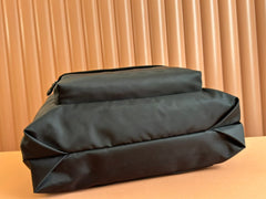 WEB STRIPE-STRAP TOTE BAG 45 IN BLACK CANVAS