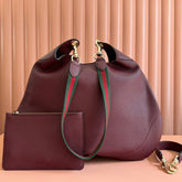 B LARGE SHOULDER BAG 49 IN ROSSO ANCORA RED CALFSKIN