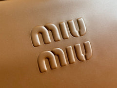 BEAU TOP HANDLE BAG 34 IN TAWNY BROWN SMOOTH CALFSKIN