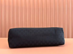 LARGE CROSSBODY BAG 36 IN BLACK CANVAS