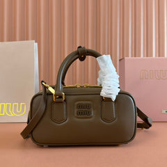 ARCADIE SMALL 22 BAG IN DARK BROWN CALFSKIN