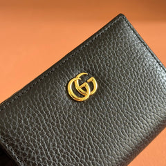 GG MARMONT SMALL WALLET 11 BLACK IN CALFSKIN