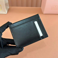 MATELASSÉ NAPPA LEATHER CARD HOLDER BLACK