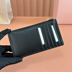 MATELASSÉ LEATHER ENVELOPE WALLET BLACK