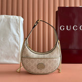 GG SUPREME SHOULDER BAG 22 CREAM IN CANVAS GOLD HARDWARE