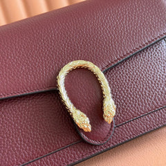 GUCCI 25S DIONYSUS WALLET ON CHAIN 20 IN ROSSO ANCORA CALFSKIN