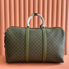 GUCCI 25S OPHIDIA MEDIUM BAG 52 CM IN MOSS GREEN CALFSKIN