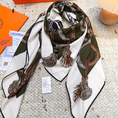 HERMES 25S SCARF 140 IN CASHMERE SILK 854538