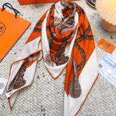 HERMES 25S SCARF 140 IN CASHMERE SILK 854539